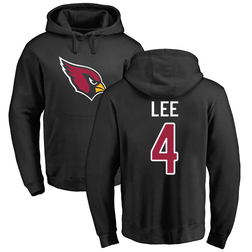 Arizona Cardinals Men Black Andy Lee Name And Number Logo NFL Football 4 Pullover Hoodie Sweatshirts